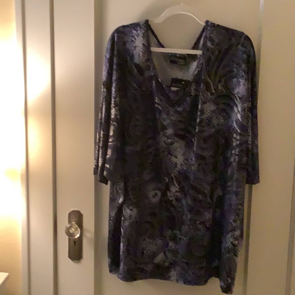 Navy print tunic